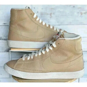 Nike Blazer PRM Mid Linen Summit White Boys Size 7Y